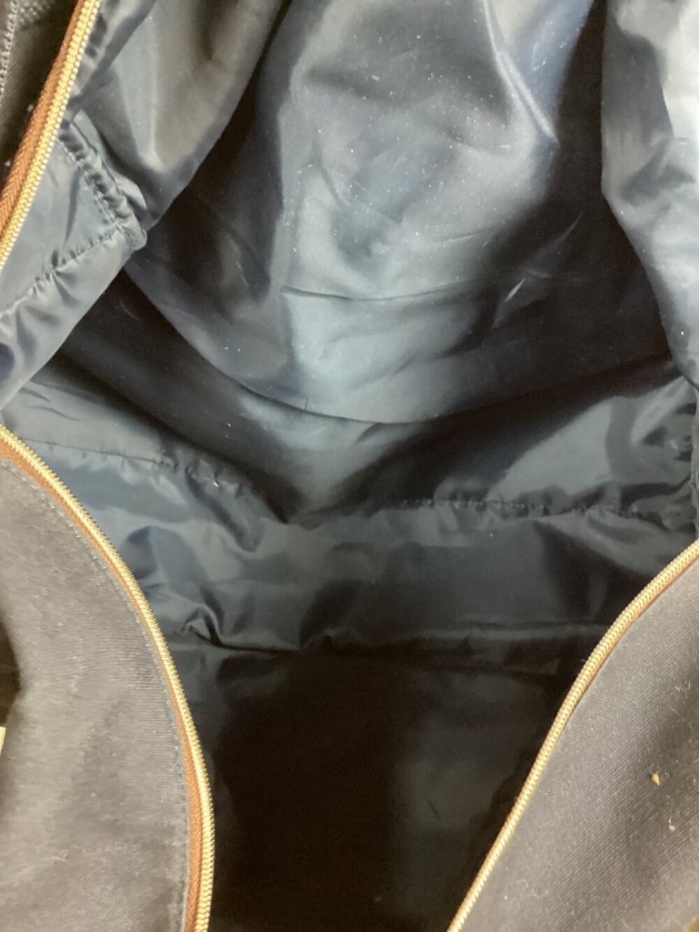 Ralph Lauren Navy Canvas Duffel with Brown Faux Leather Trim - Picture 13 of 16